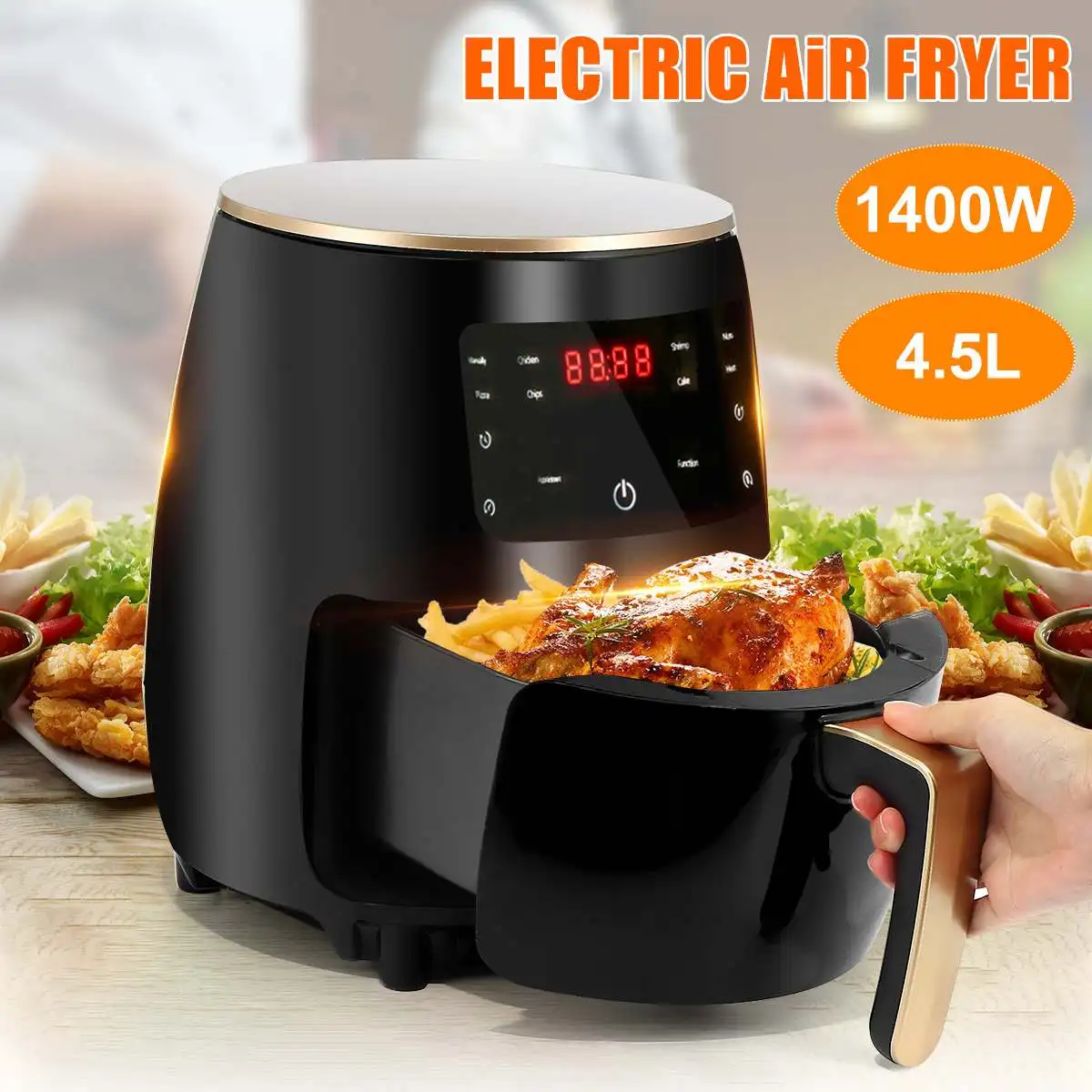 Metal Air Fryer - Smart Air Fryer Without Oil Home Cooking 4.5l Deep  Accessories - Aliexpress