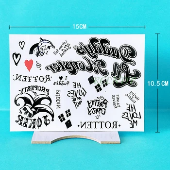 

Waterproof Temporary Tattoo Sticker joker clown tatto flash tatoo fake for men girl women