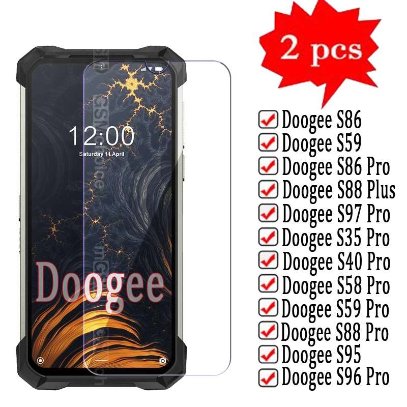 Стекло Для Doogee S86 S59 S97 S35T S40 S58 S95 S96 S88 Plus Pro, Защитная пленка для экрана Doogee S100 86 59 97 58 59 88 Pro, стекло, 2 шт.