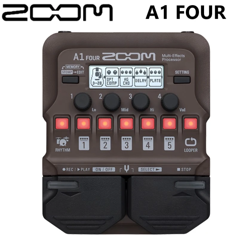 ZOOM pedal de procesador de cuatro efectos, instrumento acústico A1 para cuerda y instrumentos de viento, guitarra, saxofón, violín|Accesorios de micrófono| - AliExpress