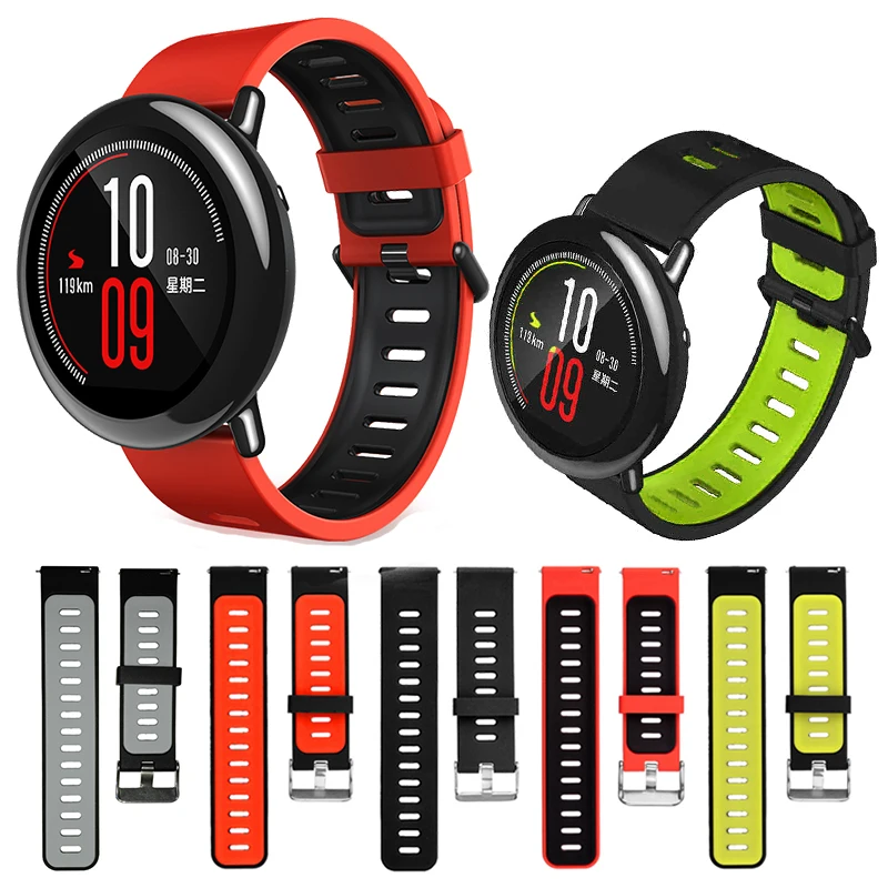 

Ремешок силиконовый для смарт-часов Huami Amazfit Pace Stratos 3 2 S GTR 47 мм GTR 4/3/2, 22 мм