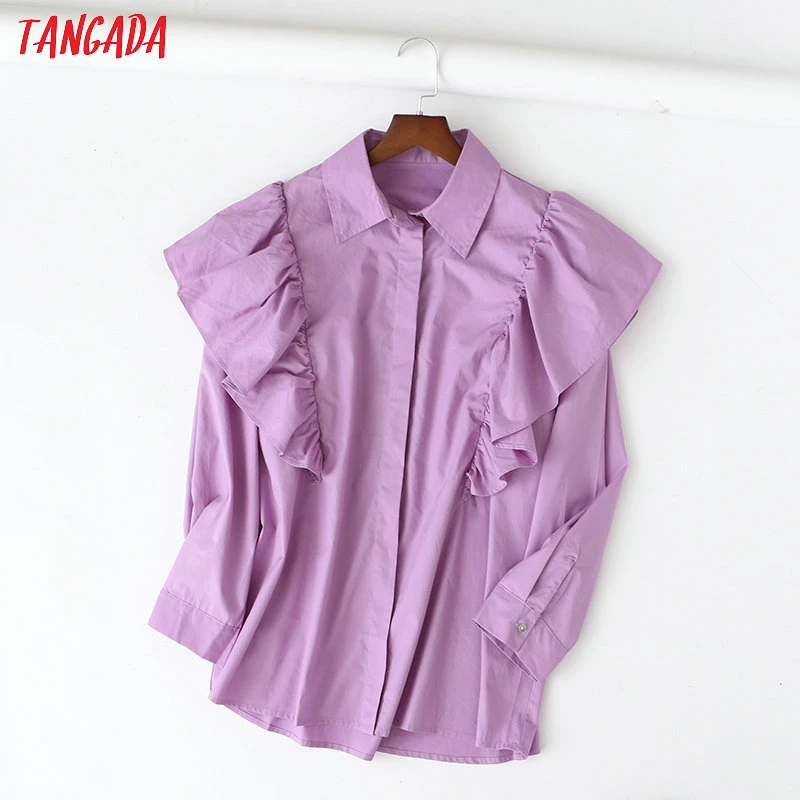 cotton ruffle shirt