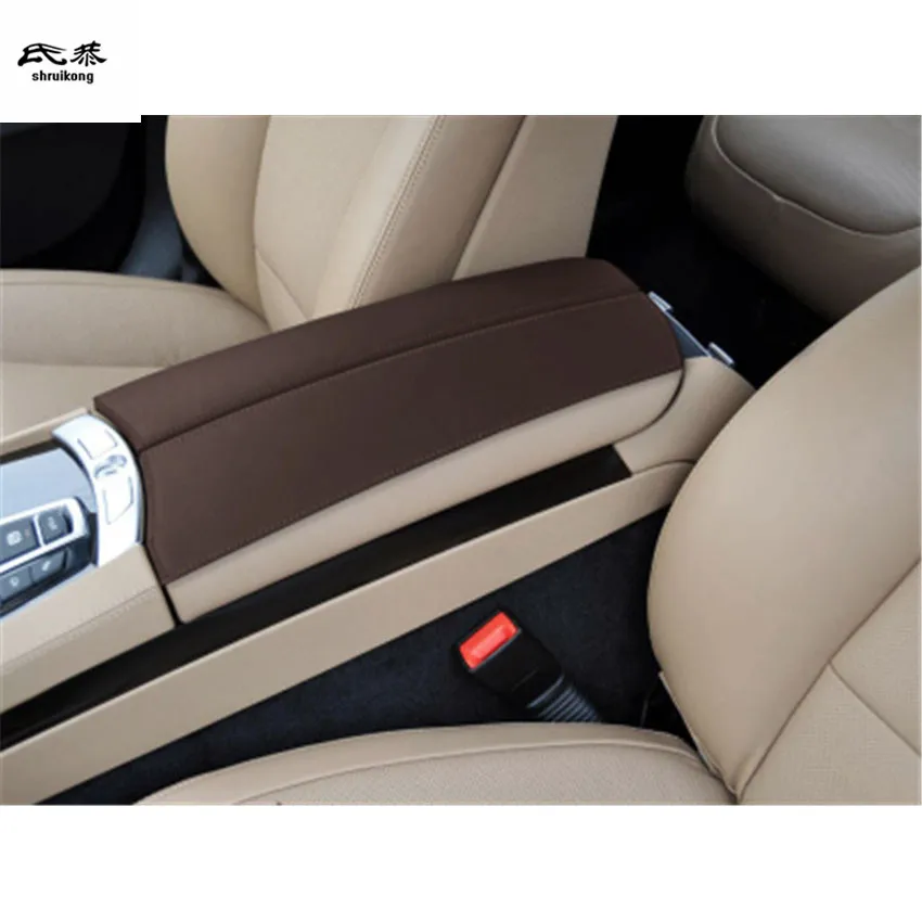

1set Car sticker for 2009-2017 BMW F01 760 730 740 Microfiber Leather car accessories armrest box protection cover