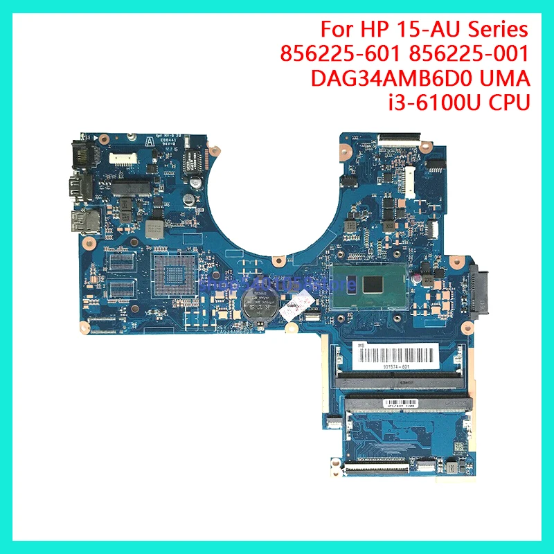 DUORUN для hp 15-AU серии Материнская плата ноутбука 856225-601 856225-001 DAG34AMB6D0 UMA i3-6100U