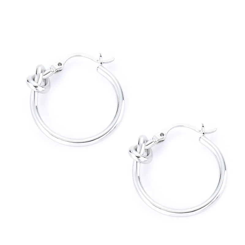 Уникальные завязанные маленькие серьги-кольца для женщин и девушек простые милые круглые серьги «узел» модные Brincos Oorbellen ювелирные изделия - Окраска металла: 2