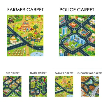 

Baby Plush Carpet Lane Pattern Carpet Mat Anti-Skid Shatter-Resistant Game Crawling Mat Early Learning Pattern Mat