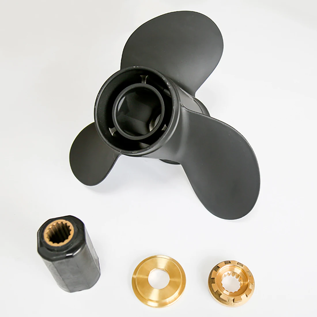 Interchangeable1258x21AluminumOutboardPropeller3BladesBoat