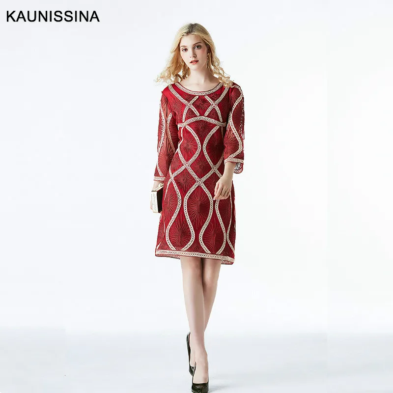 Роскошное коктейльное платье KAUNISSINA с рукавом 3/4 вечернее блестками элегантное