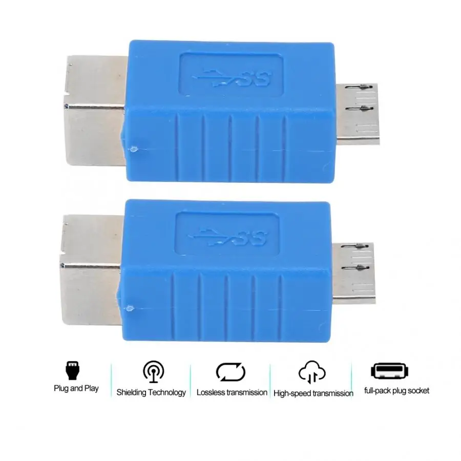 USB3.0 Micro Male-B Женский конвертер высокоскоростной адаптер для расширения принтера