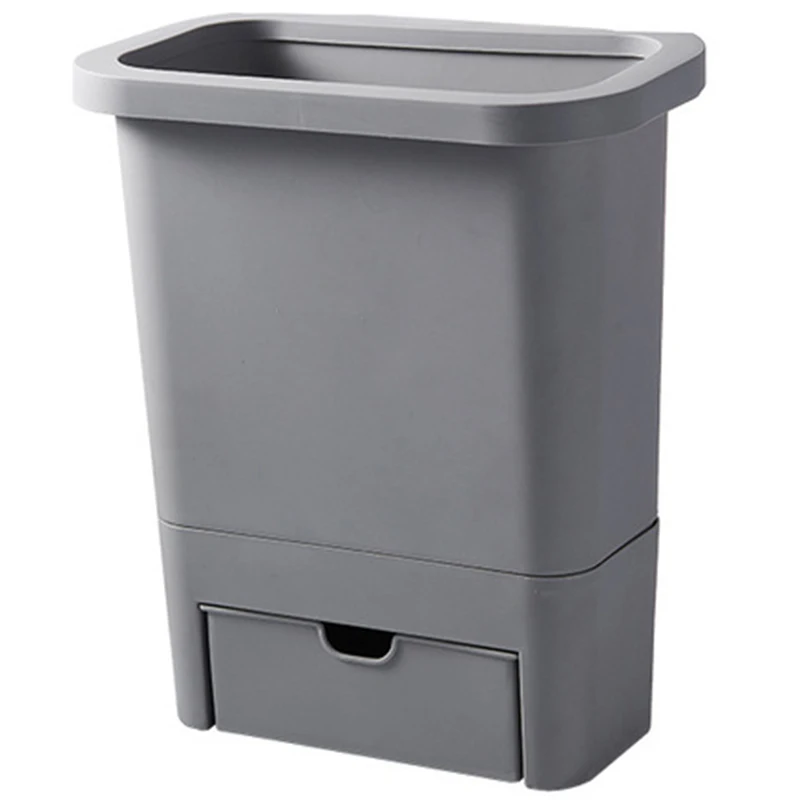12l Kitchen Trash Can For Cabinet Door Trash Bin Plastic Waste Bin