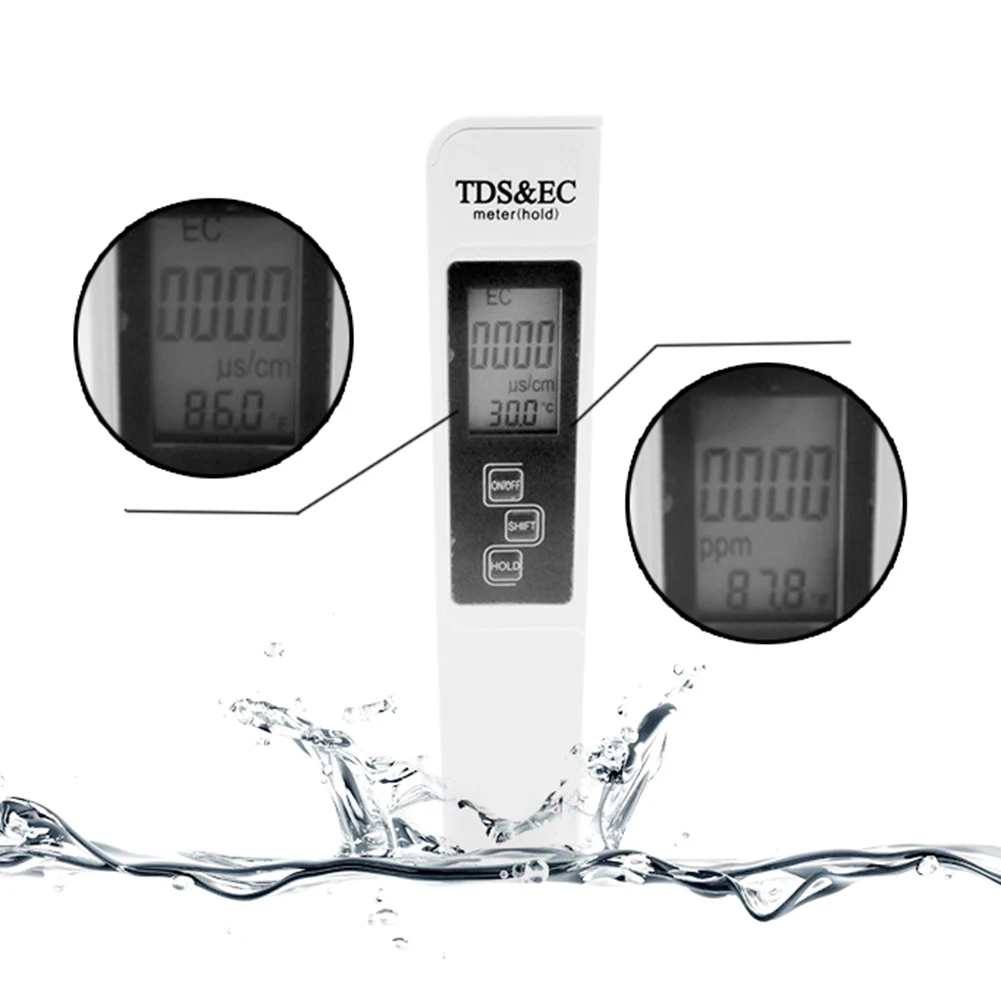 Портативный Цифровой TDS EC метр Фильтр для измерения качества воды чистоты тестер ручка