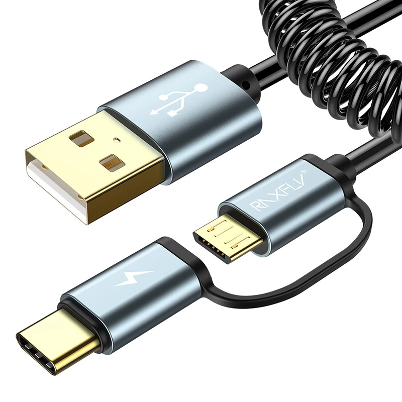 FLOVEME QC3.0 Быстрая Зарядка Кабели 2 в 1 Micro USB кабель usb type C кабель для samsung для Xiaomi для samsung Galaxy Note 9 S9
