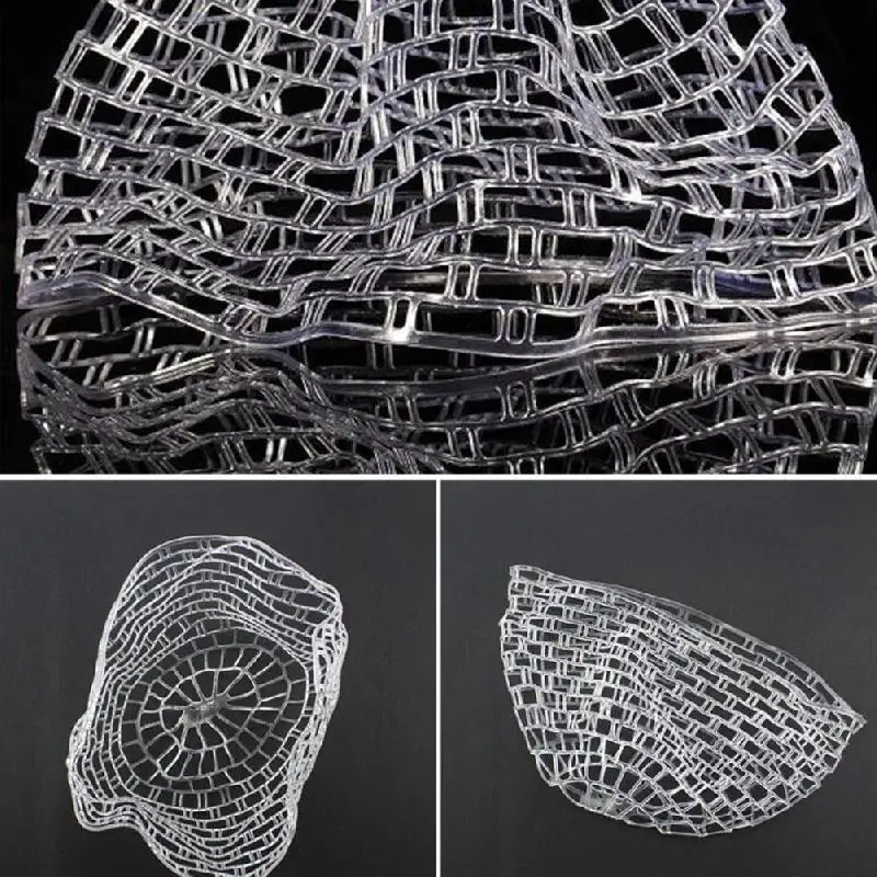 

39/47 Inch Fly Fishing Net Transparent Rubber Replacement Bag Does Not Hurt Fish And Aoes Not Scrape Net Soft Net Bag