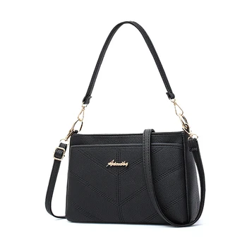 

Women's Crossbody Bag PU Leather Female Handbags Casual Solid Ladies Shoulder Bag Leather Bags For Women