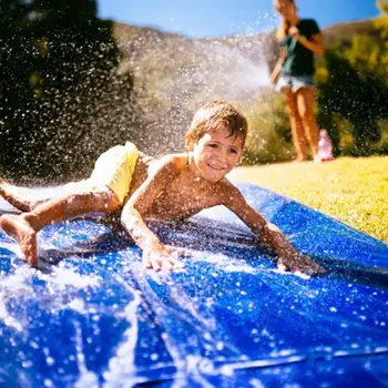 

Water-skiing Cloth Children Double Surf Water Slide Outdoor Garden Racing Lawn Water Slide Spray Summer Water Games Toys