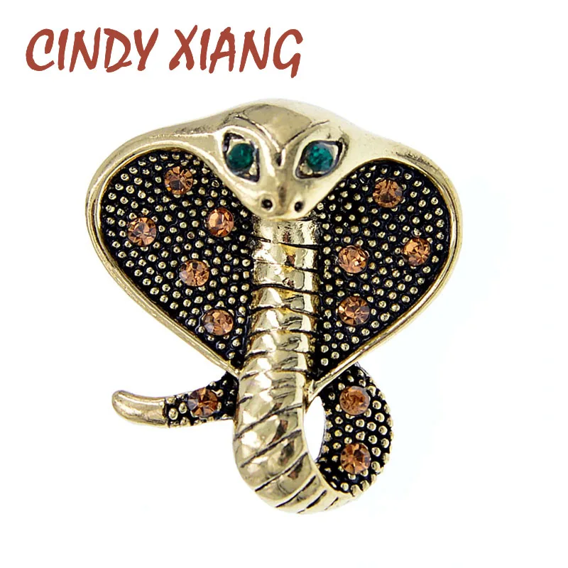 Женская и мужская брошь Кобра CINDY XIANG разы|Броши| |