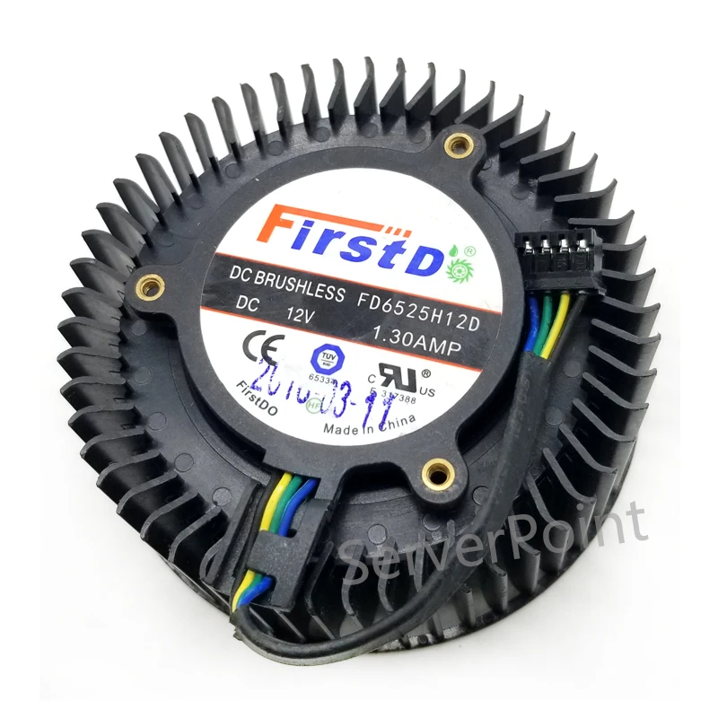 Кулер FD6525H12D для видеокарт 65 мм 12 В 1 3 А 4 контактный кулер AMD Radeon R9 270 270X охлаждающий