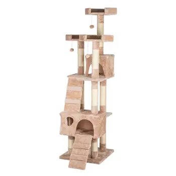 

66 Inch Sisal Cat Climbing Frame Cat Tree Cat Toy Beige Cat Tree Cat Climbing Frame Binding Rope For Cat Sharpen Claw