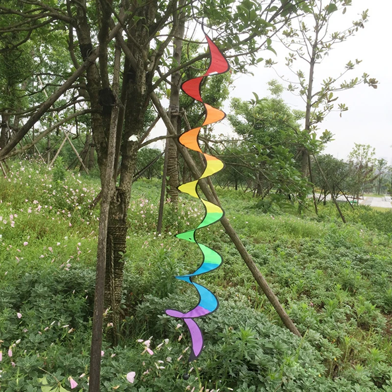 Hot-Rainbow-Spiral-Windmill-Tent-Colorful-Wind-Spinner-Garden-Home-Decorations.jpg Forró Szivárvány Spirál Szélmalom Sátor Színes Szél Fonó Kerti Otthoni Dekorációk - Image 6