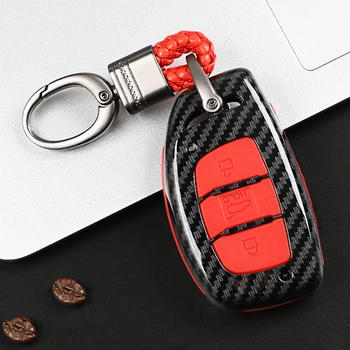 

Car Remote Key Case Carbon Fiber Silica Gel Protection Cover For Hyundai i30 i20 ix35 i40 Tucson Kona Veloster SantaFe Sonata