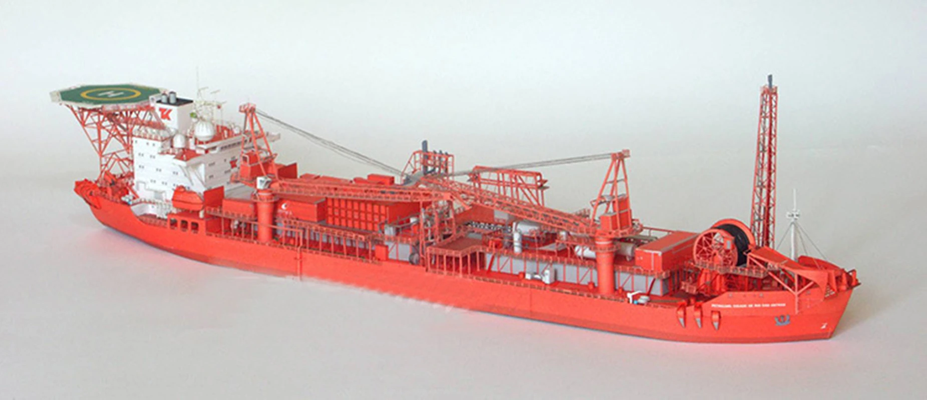 1:400 Norwegian FPSO Offshore Floating Production Tanker 3D Paper Model Ship~il 