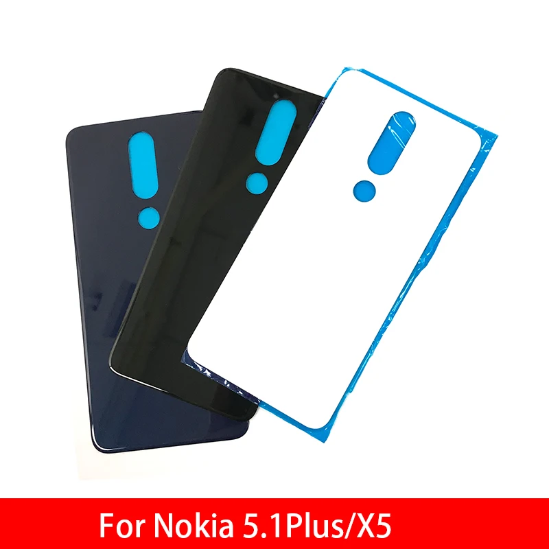 Задняя стеклянная крышка Задняя Дверь Корпус Замена для Nokia 5,1 Plus/X5