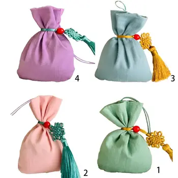 

Herbal Extracts Sachet Bag with Chinese Knot Drawstring Rope Fragrance Sachets