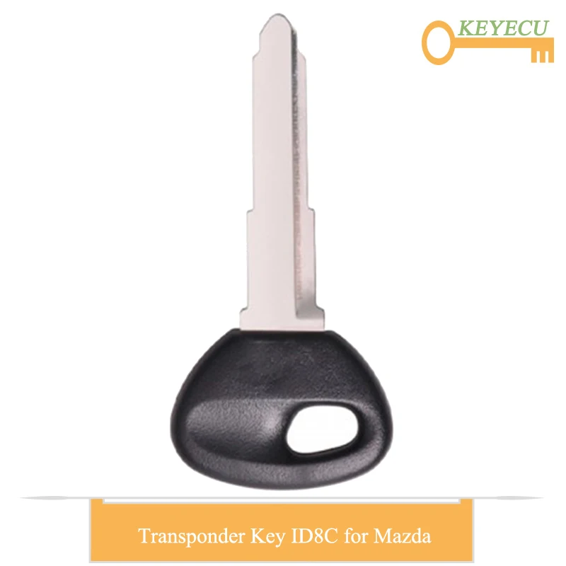 

KEYECU Replacement Transponder Ignition ID8C Chip Car Key for Mazda (1998-2002) 626, MPV, MX5, FOB ID8C Chip - Uncut Blade