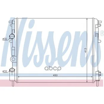 

Engine radiator Renault Clio II 1 9 DTI 99-nissens art. 63809