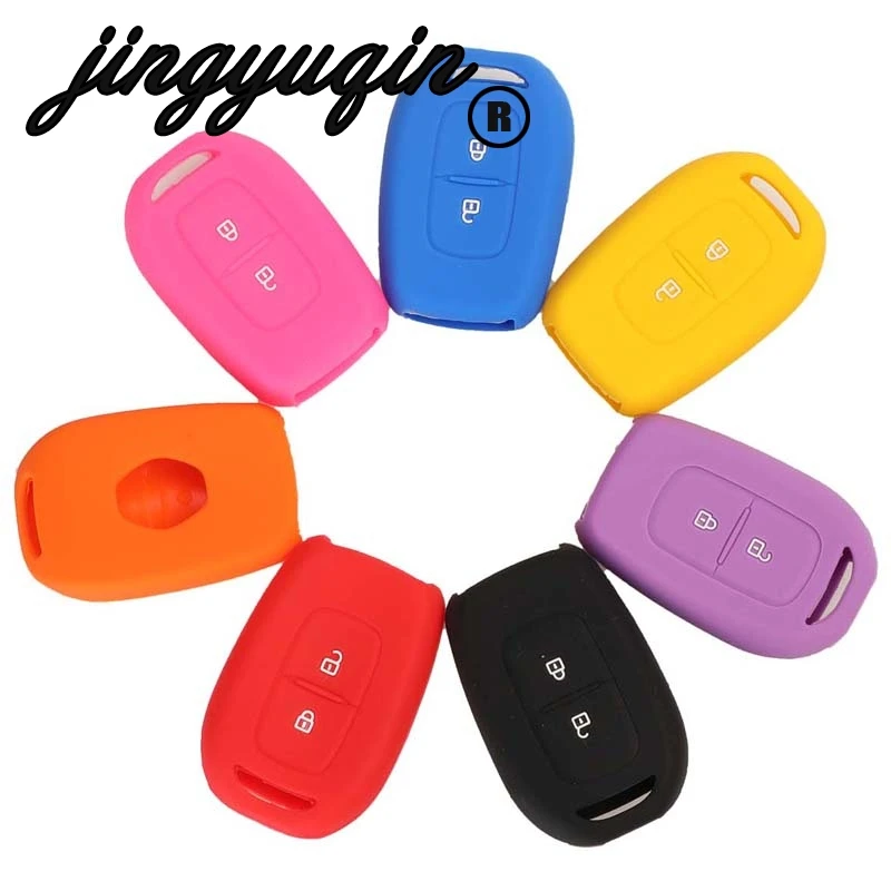 Силиконовый автомобильный брелок jingyuqin для Renault Duster dacia Scenic Master Megane Logan Clio Captur