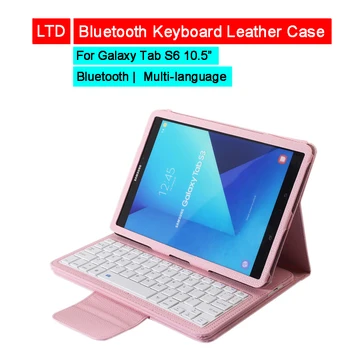 

Bluetooth Keyboard Leather Case For Galaxy Tab S6 10.5 inch T860 T865 Russian Arabic Hebrew Thai Korean German French Keyboard