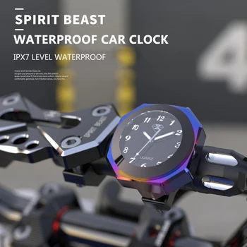 

SPIRIT BEAST Motorcycle Handlebar Watch Universal Waterproof Rainproof Moto Modification Accessories Motorbike Temperature Clock