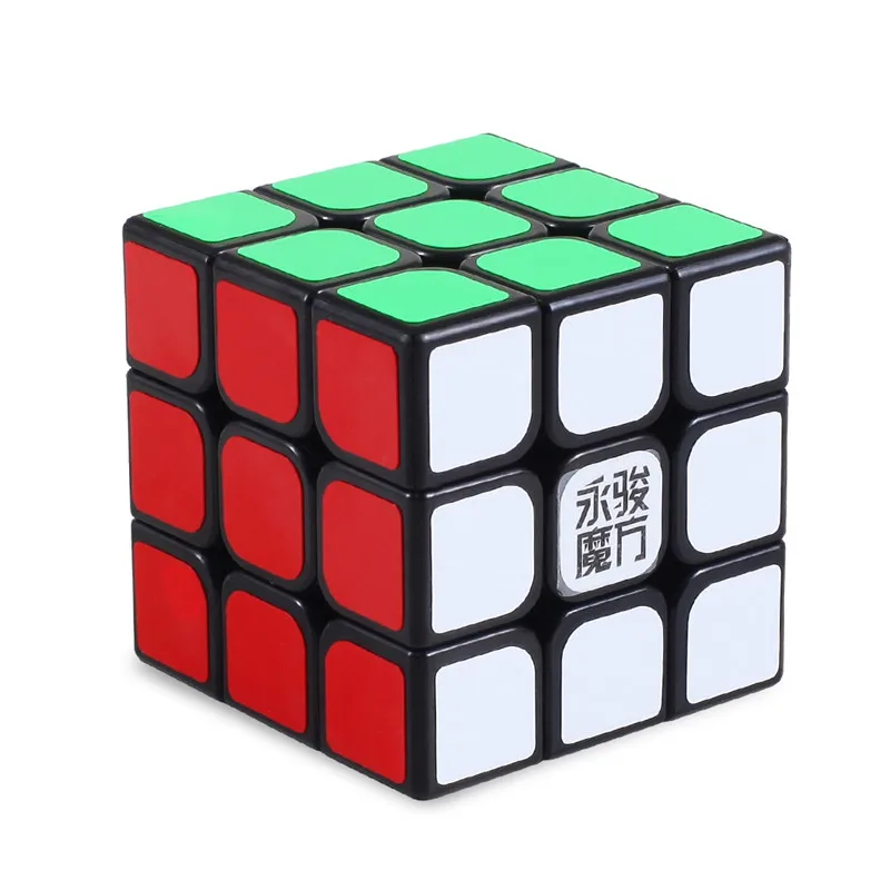 Yongjun YJ YuLong 3x3x3 профессиональная многоцветная безопасная АБС-пластик быстрая ультра-гладкая 3x3 головоломка на скорость кубический интеллект детские игрушки - Цвет: Black