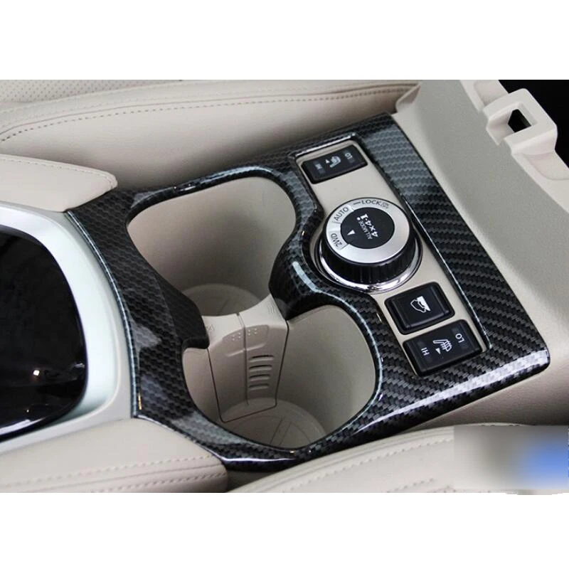

ABS Center Console Cup Holder Frame Cover Trim For Nissan Rogue X-Trail X Trail T32 2WD 2016 2017 Car Interior Accessories