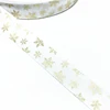 25mm Christmas Ribbon Printed Snowflake Grosgrain Ribbon for Gift Wrapping Wedding Decoration Hair Bows DIY, 5 Yards/lot ► Photo 3/4