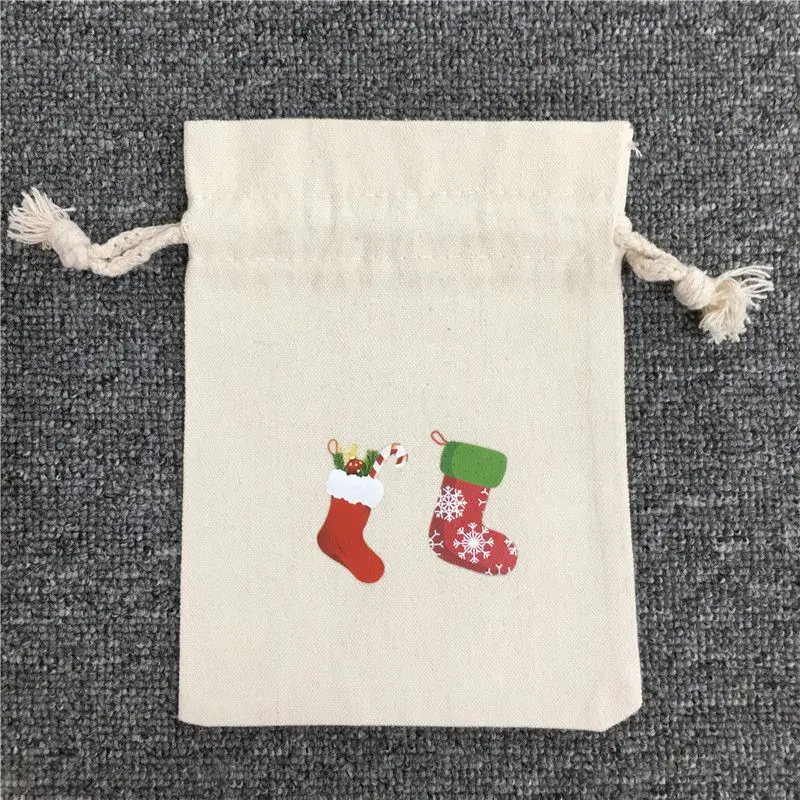 santa bag 1 шт. Подарочный Рождественский чулок мешок Большой собачий плед лапа рождественские чулки s Рождественская елка Конфета орнамент подарки украшения год - Цвет: santa bag