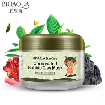 

BIOAQUA Black Pig Carbonated Bubble Clay Mask whitening hydration stickers cleansing blackheads remover cosmetics face masks
