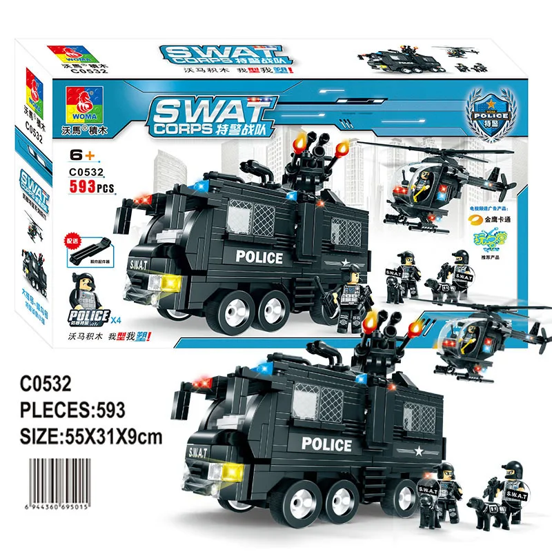 

Wma SWAT Series C0532 Bear Hummingbird No. Reconnaissance Team 6-9-12-Year-Old Assembled Building Blocks Educational Toy
