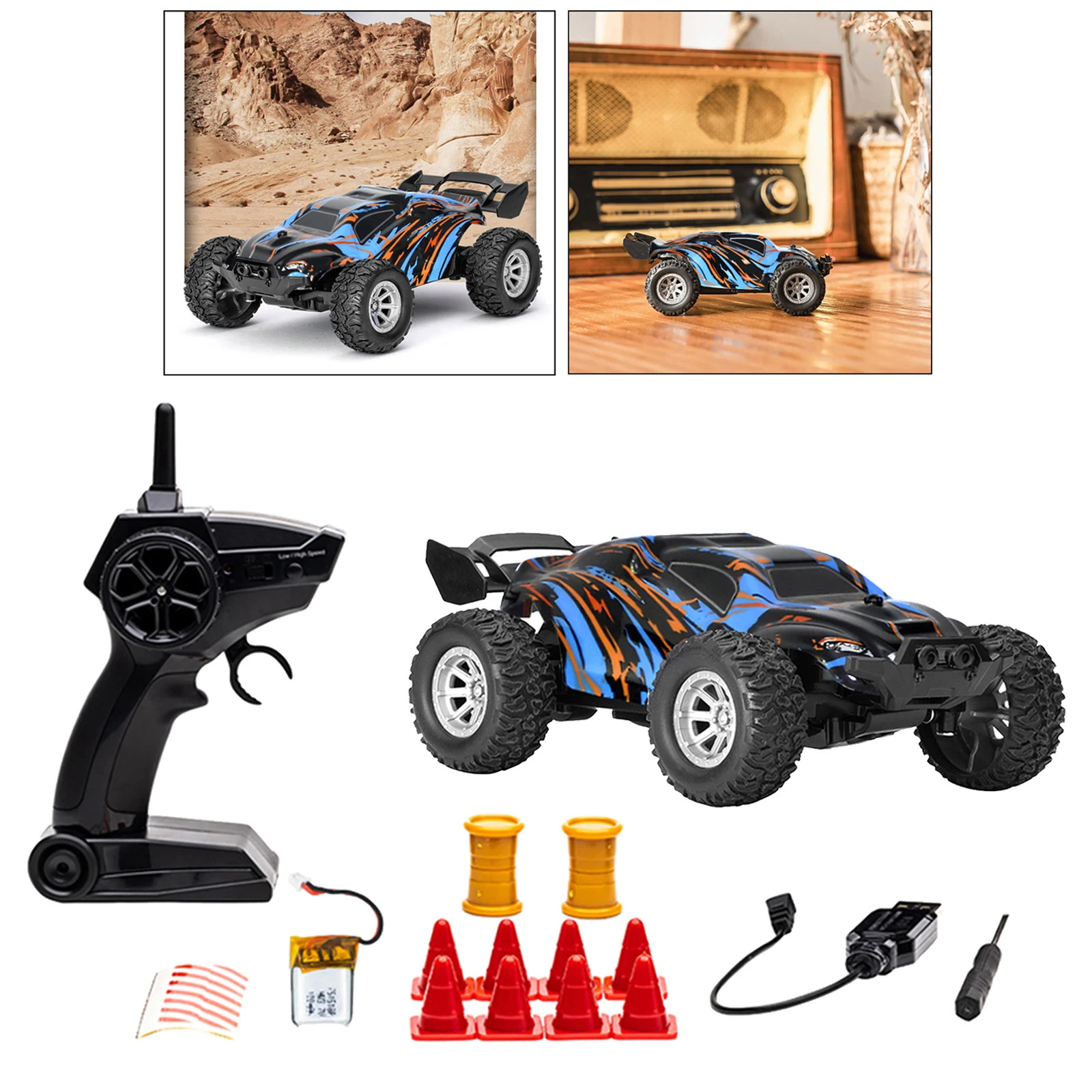 Racing Car 1:32 2.4G Remote Control Truck Buggy with Rechargeable Batteries