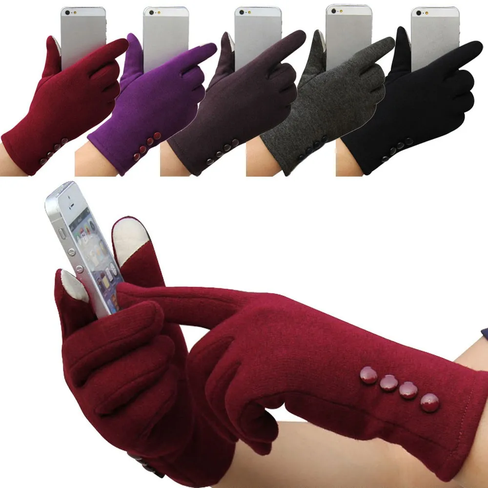 Модные женские зимние спортивные теплые перчатки с сенсорным экраном, женские перчатки для мобильного телефона, женские зимние теплые перчатки FB