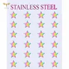 12 Pairs Pack Rainbow Colorful Star Earrings Wholesale Stainless Steel Jewelry Minimalist Geometric Ear Piercing Studs Accessory 1
