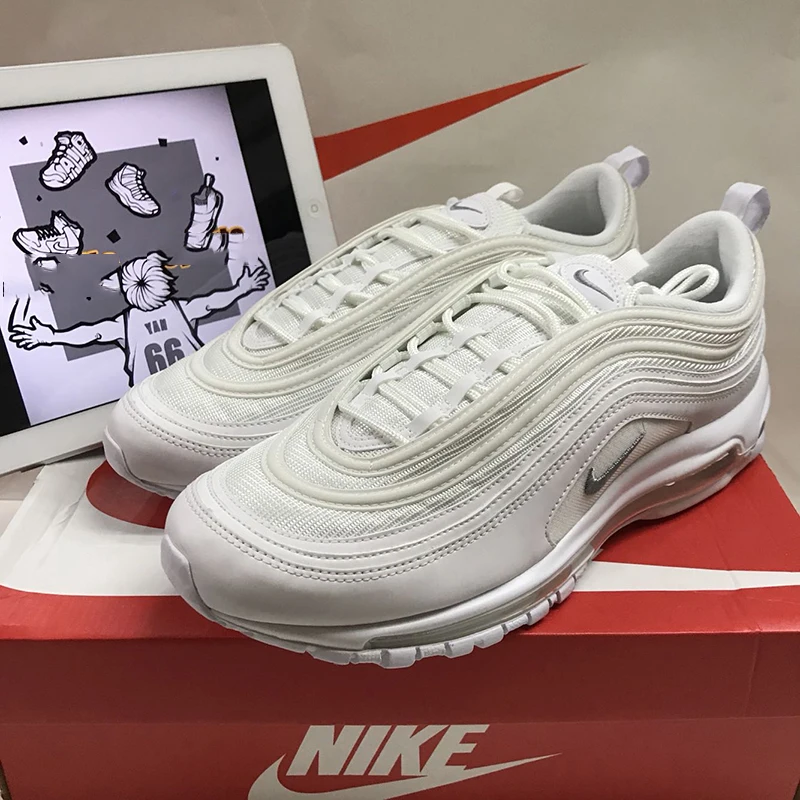 Мужские кроссовки для бега Nike Air Max 97 OG, черные модные удобные дышащие уличные резиновые кроссовки, хорошее качество, 921826-001