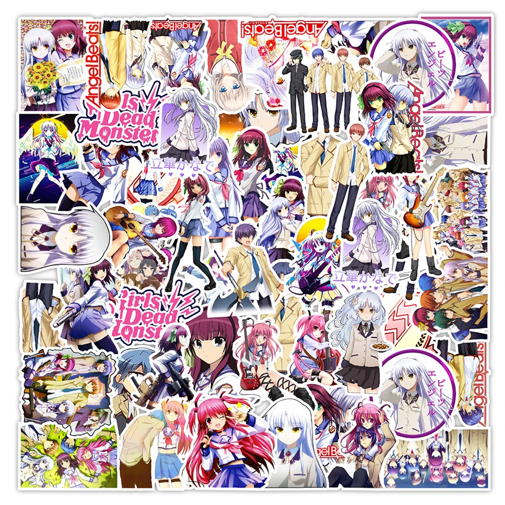 10 30 50pcs Angel Beats Anime Stickers Diy Bike Travel Luggage Guitar Phone Cool Graffiti Cartoon Classic Toy Decals Sticker Stickers Aliexpress