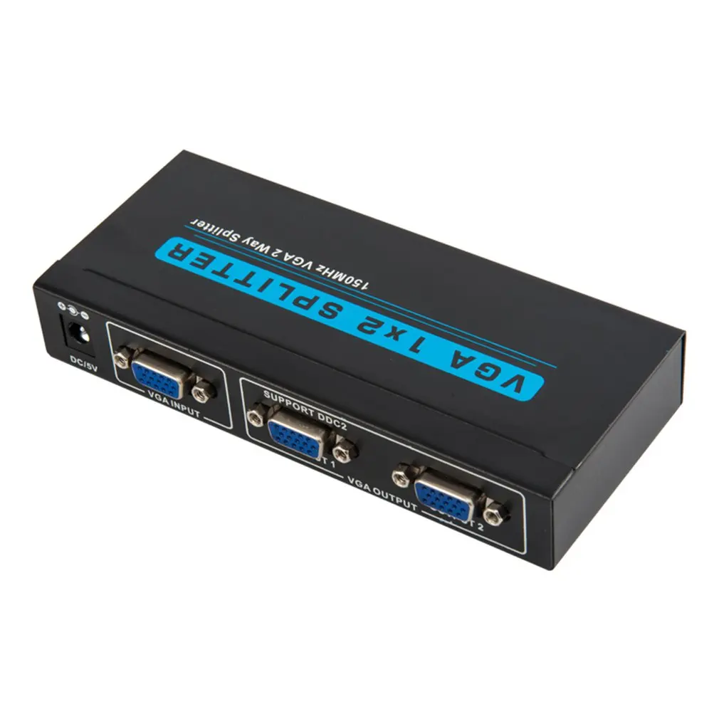 T-Vg Серия 1X2 Vga сплиттер 150 МГц/250 МГц/350 МГц Vga сплиттер Suppor Rgb аналоговый канал полоса пропускания 1920X1440 разрешение