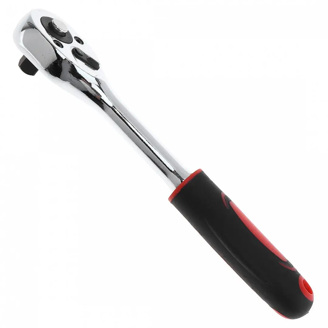 Гибкий храповой ключ 3/8 дюйма, 24 зубца, прямая ручка, быстрый стальной универсальный гаечный ключ для автомобиля, инструмент для ремонта автомобиля