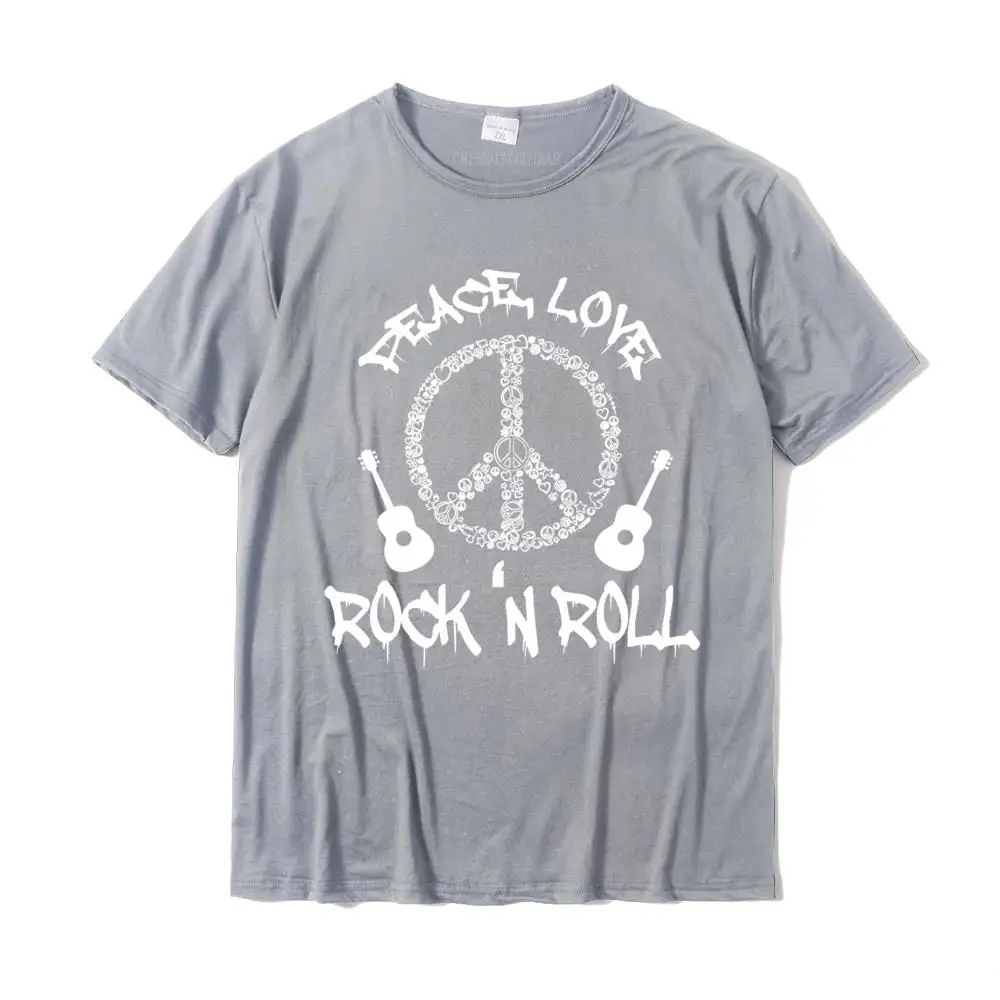 Design T Shirts Short Sleeve Print Dominant Men VALENTINE DAY Tops Tees Print Tops Tees Crewneck 100% Cotton Wholesale Funny Rock'n Roll Gift Peace Love and Rock and Roll Long Sleeve T-Shirt__MZ16791 grey