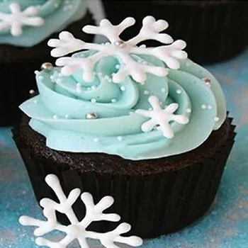 

3Pcs Snowflake Fondant Cake Decorating Sugar Cutter Plunger Mold Mould Popular New