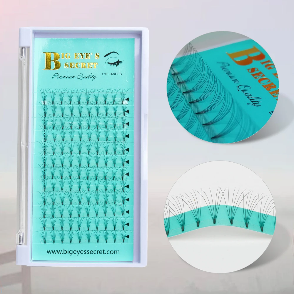 

Big eye's secret Russian Premade Volume Fans C Curl 0.07 Thickness LashesMakeup ToolsHeat Bonded Eyelashes Extension