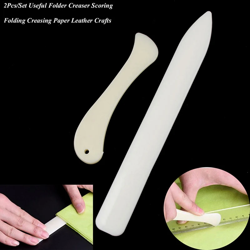 

2Pcs Bone Folder Craft Tools Leather Scoring Folding Creasing Paper Accessory