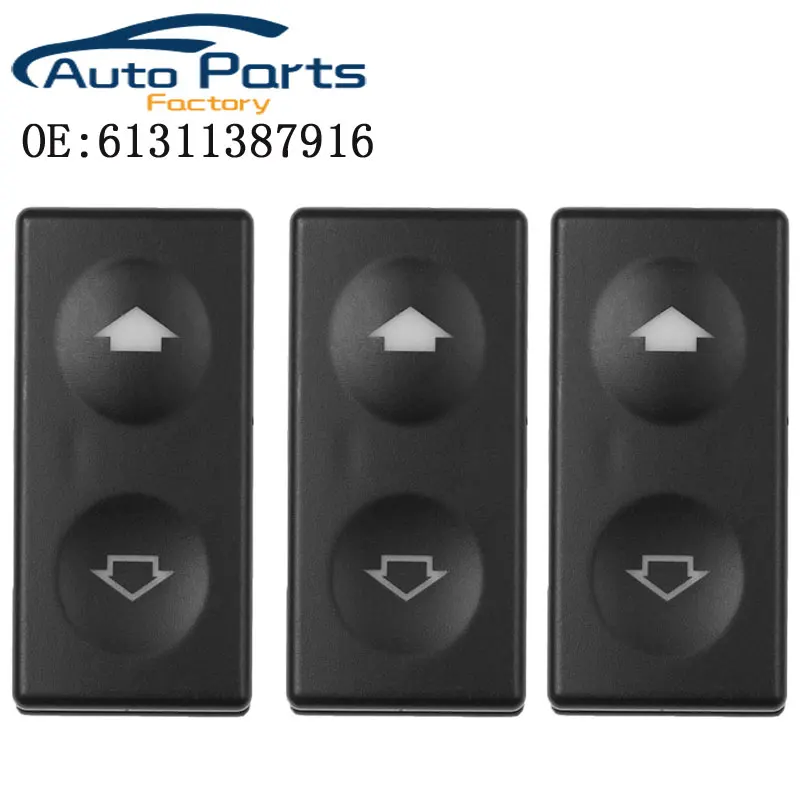 3PCS 61311387916 New Power Window Control Switch Single Button For BMW